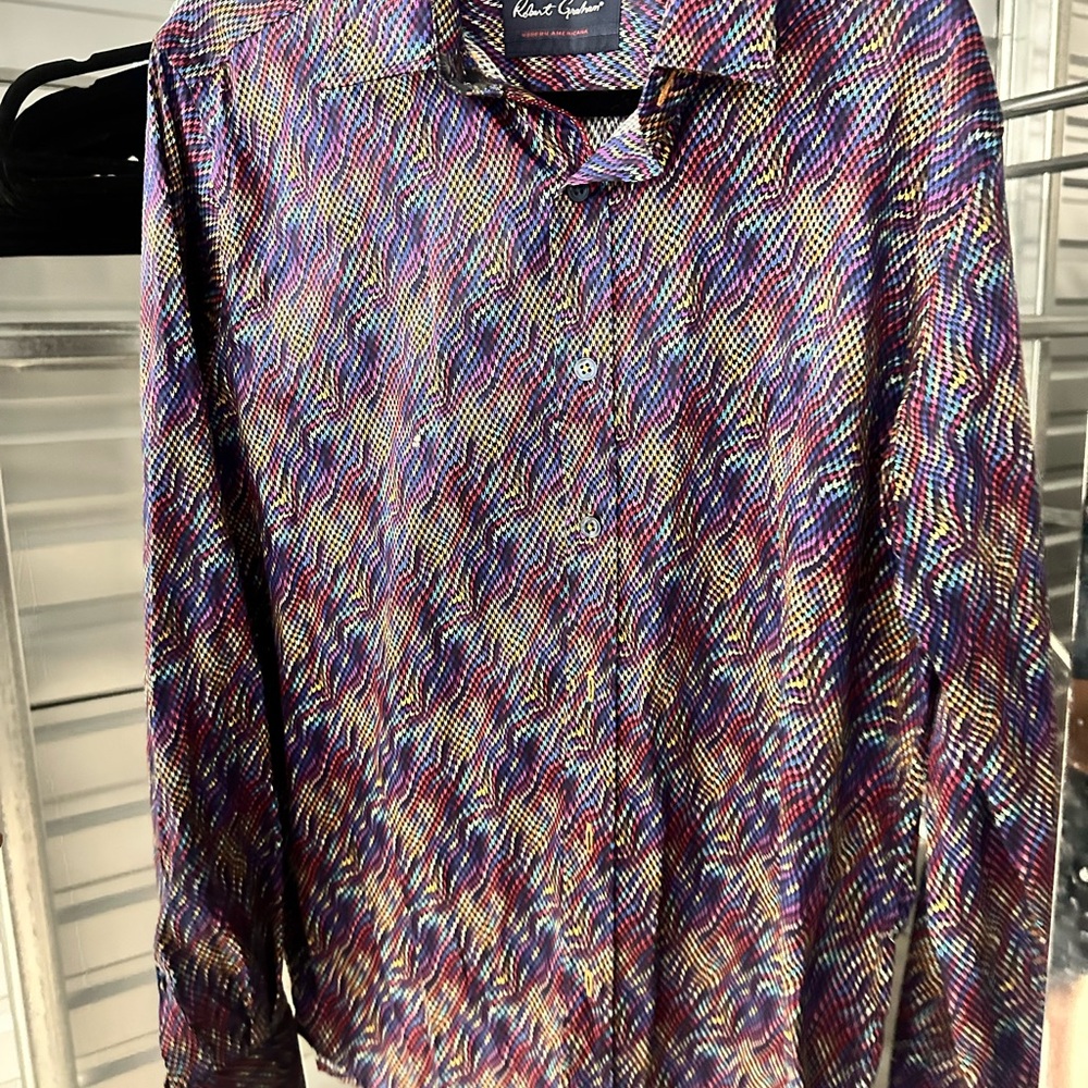Robert Graham Vibrant Houndstooth Shirt